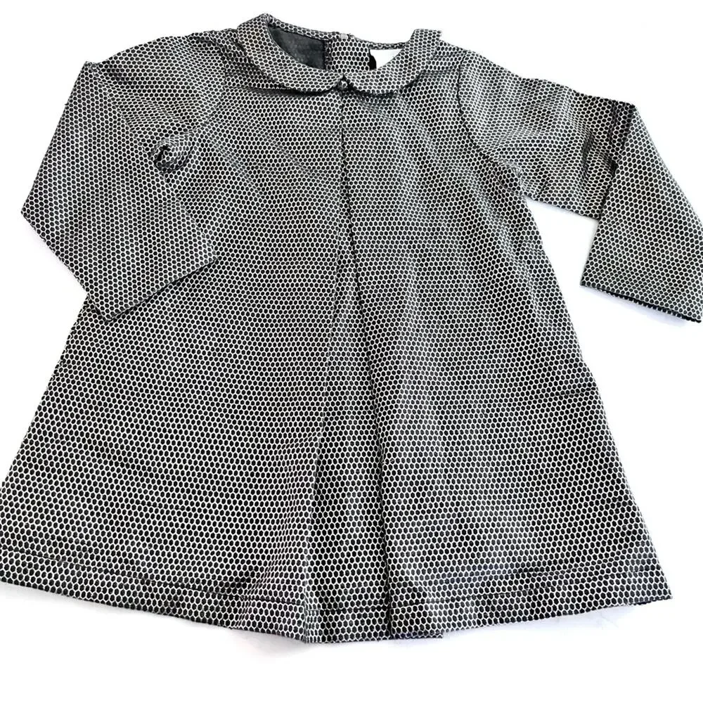 Louis Louise girls gold metallic A-line long sleeve dress size 4